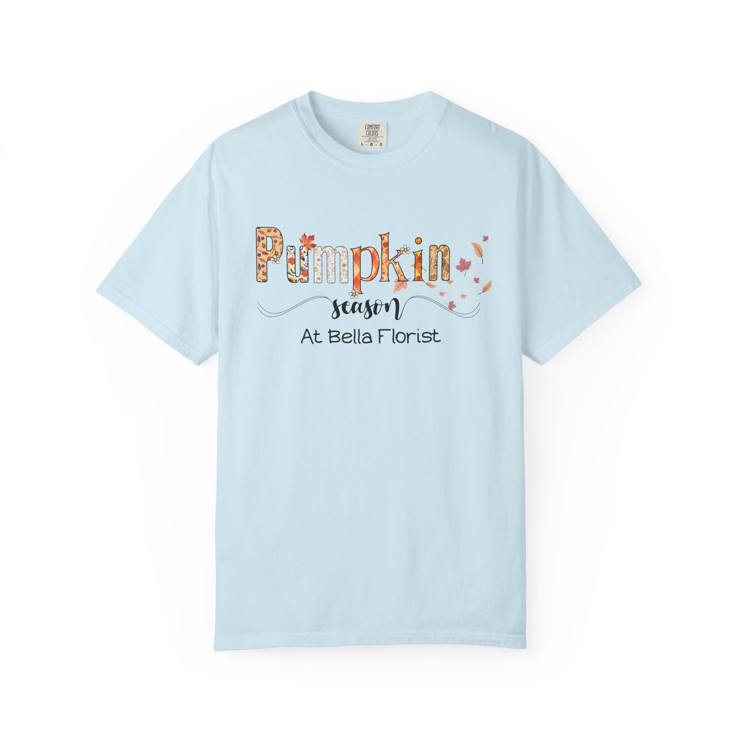 Personalized Pumpkin Season Comfort Colors T-Shirt, Custom Fall Business Tee, Unisex Garment-Dyed Shirt