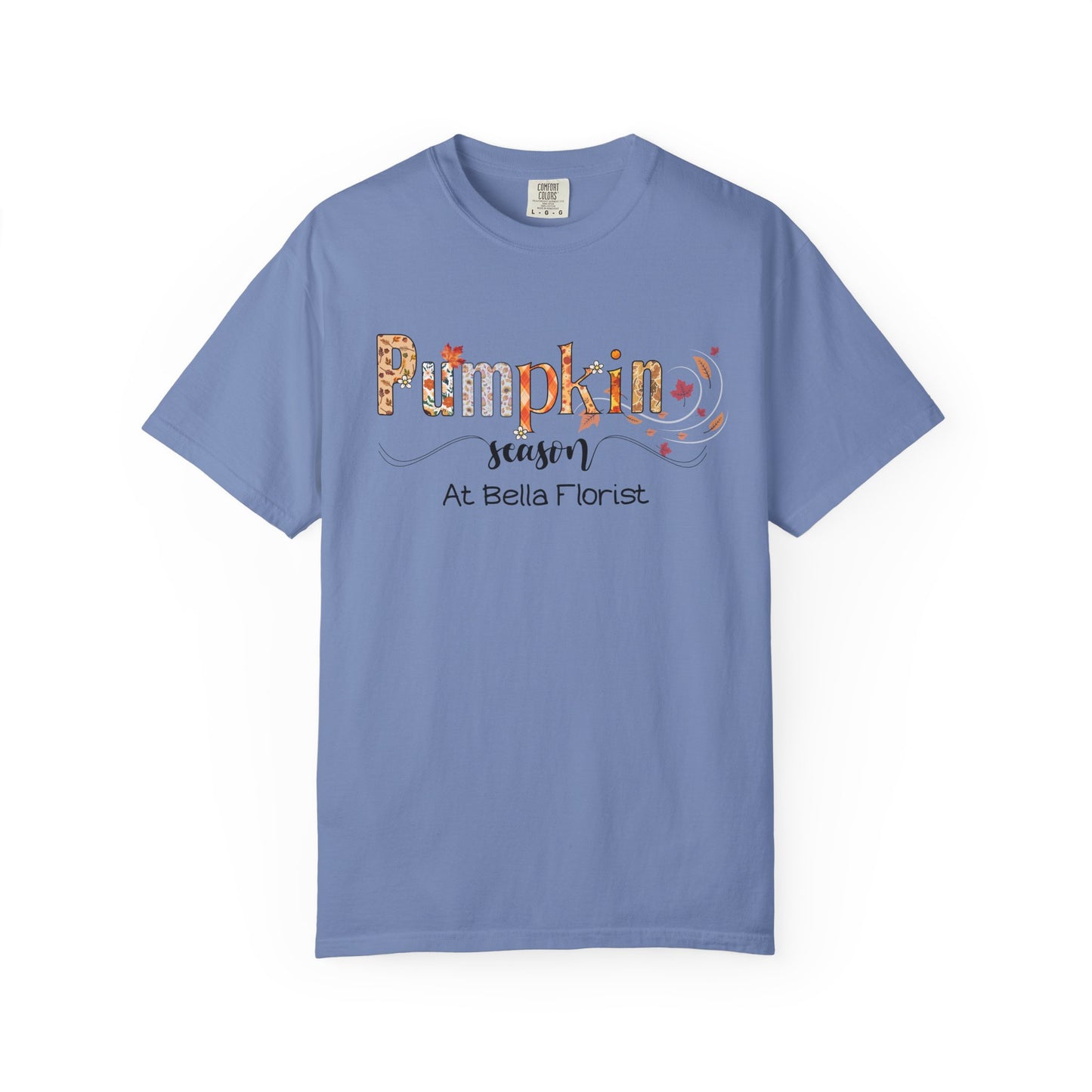 Personalized Pumpkin Season Comfort Colors T-Shirt, Custom Fall Business Tee, Unisex Garment-Dyed Shirt