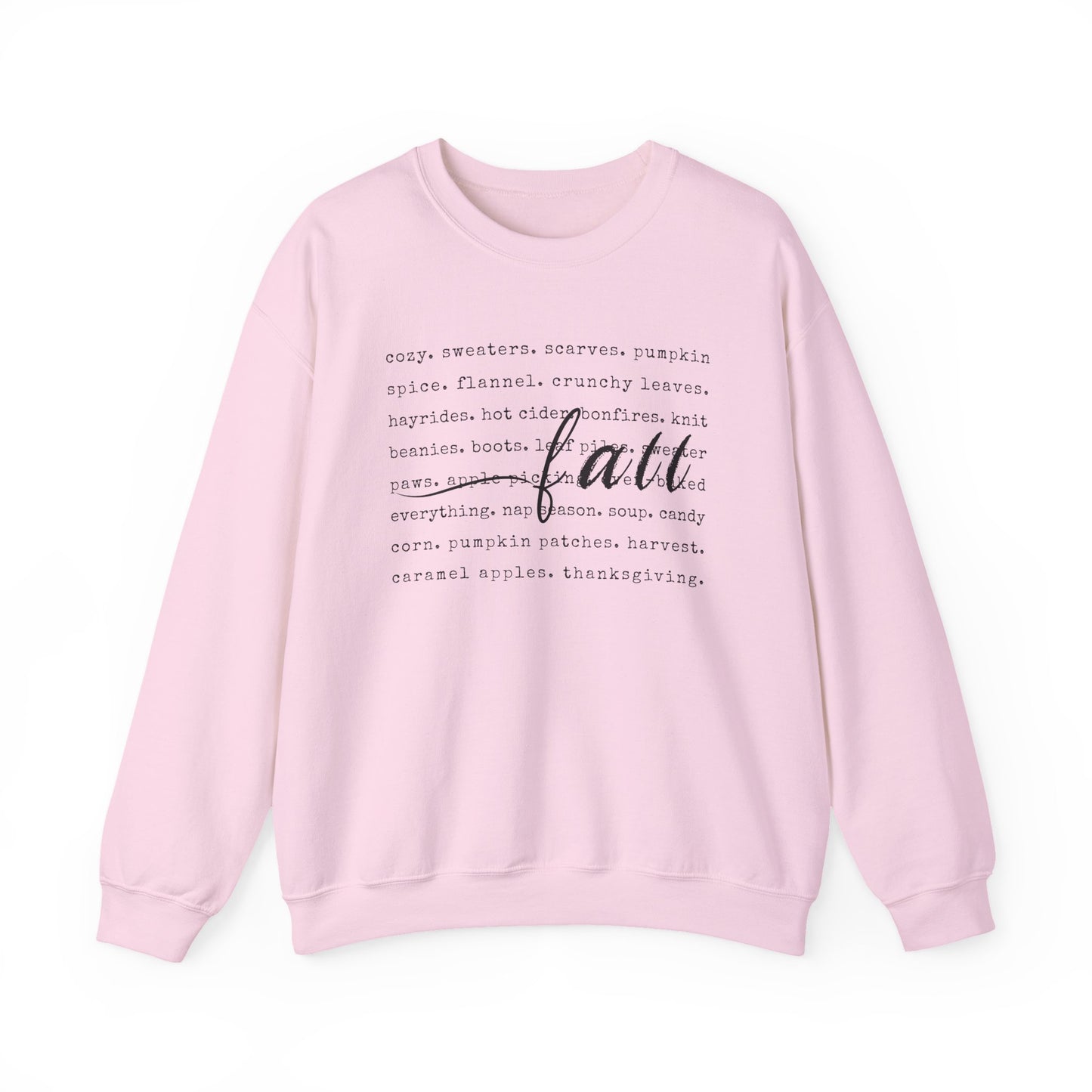Pink sweatshirt with text on a white background