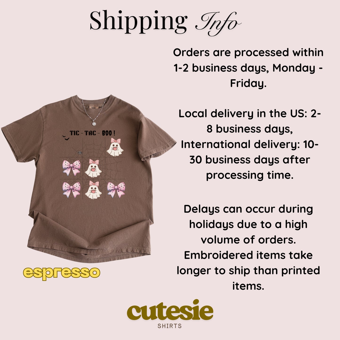 Spooky Tic Tac Toe Pink Girly Halloween Shirt, Cute Ghost Unisex T-shirt, Fall Tee, Halloween Gift, Halloween Apparel, Halloween Costume