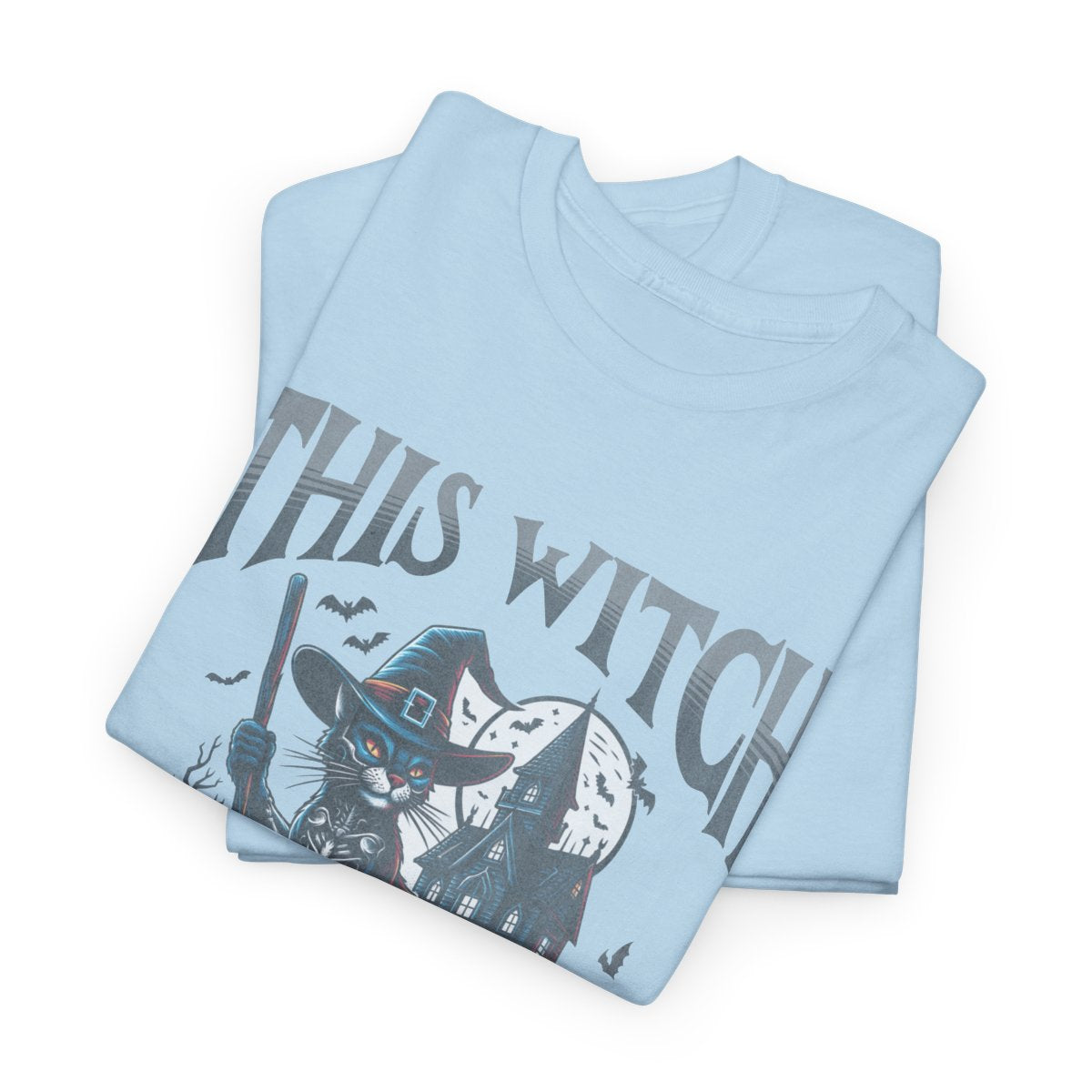 Halloween Realtor Tee, Funny Real Estate Agent T-Shirt, Cat Witch Shirt, Gift for Men Women, Unisex Heavy Cotton Top, Witchy Real Estate