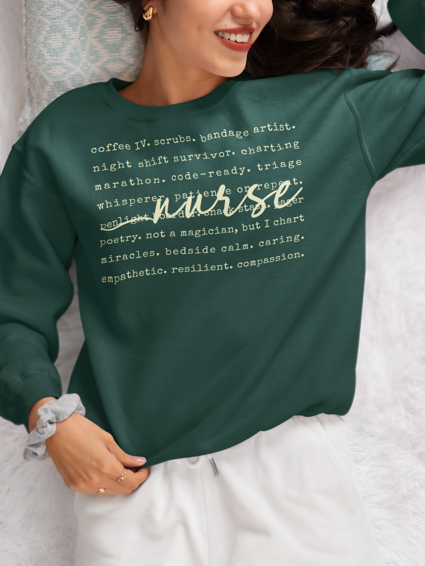 Nurse Definition Words Sweatshirt, Fall Cozy Shirt, Thanksgiving Gift, Trendy Thankful Sweatshirts, Holiday Season Top, Cozy Women's