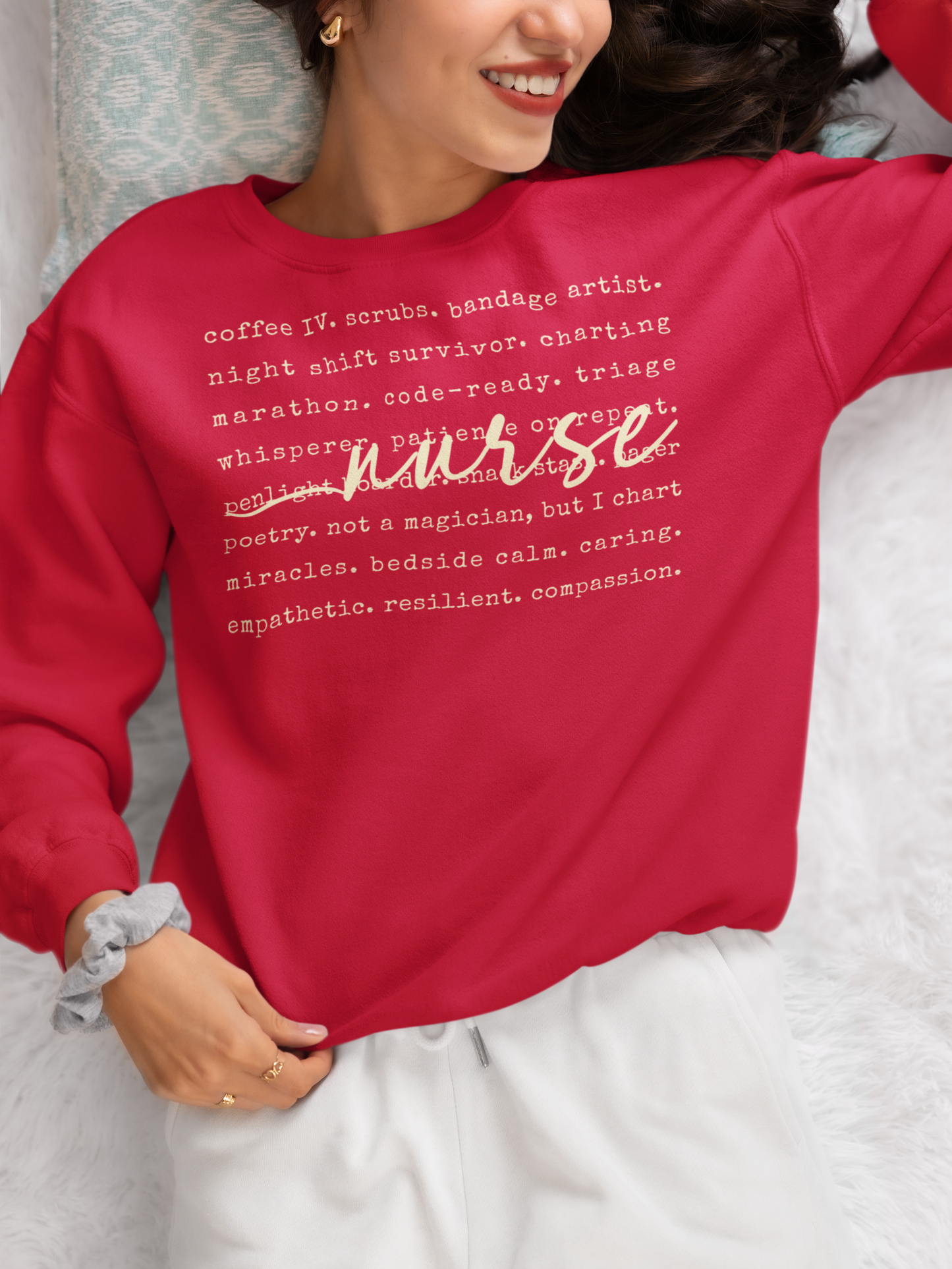 Nurse Definition Words Sweatshirt, Fall Cozy Shirt, Thanksgiving Gift, Trendy Thankful Sweatshirts, Holiday Season Top, Cozy Women's