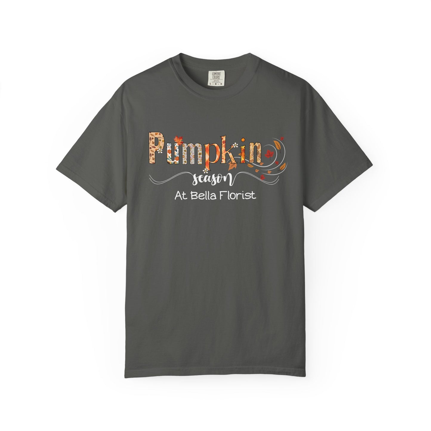 Personalized Pumpkin Season Comfort Colors T-Shirt, Custom Fall Business Tee, Unisex Garment-Dyed Shirt