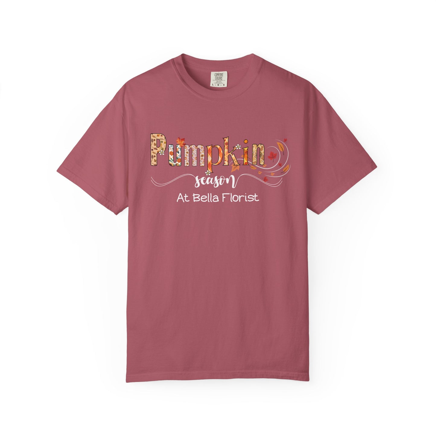 Personalized Pumpkin Season Comfort Colors T-Shirt, Custom Fall Business Tee, Unisex Garment-Dyed Shirt