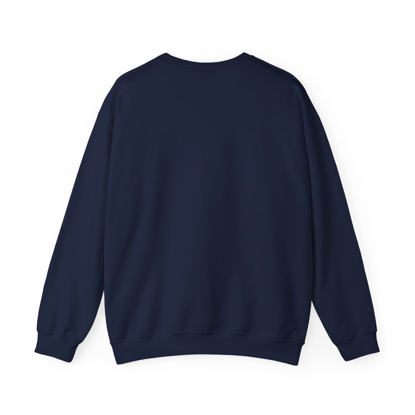 Navy blue sweatshirt on a white background