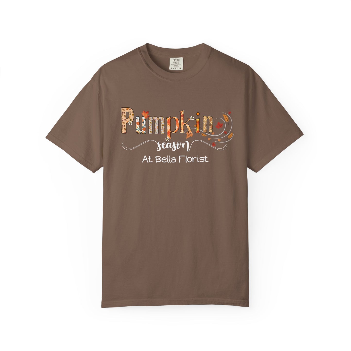 Personalized Pumpkin Season Comfort Colors T-Shirt, Custom Fall Business Tee, Unisex Garment-Dyed Shirt
