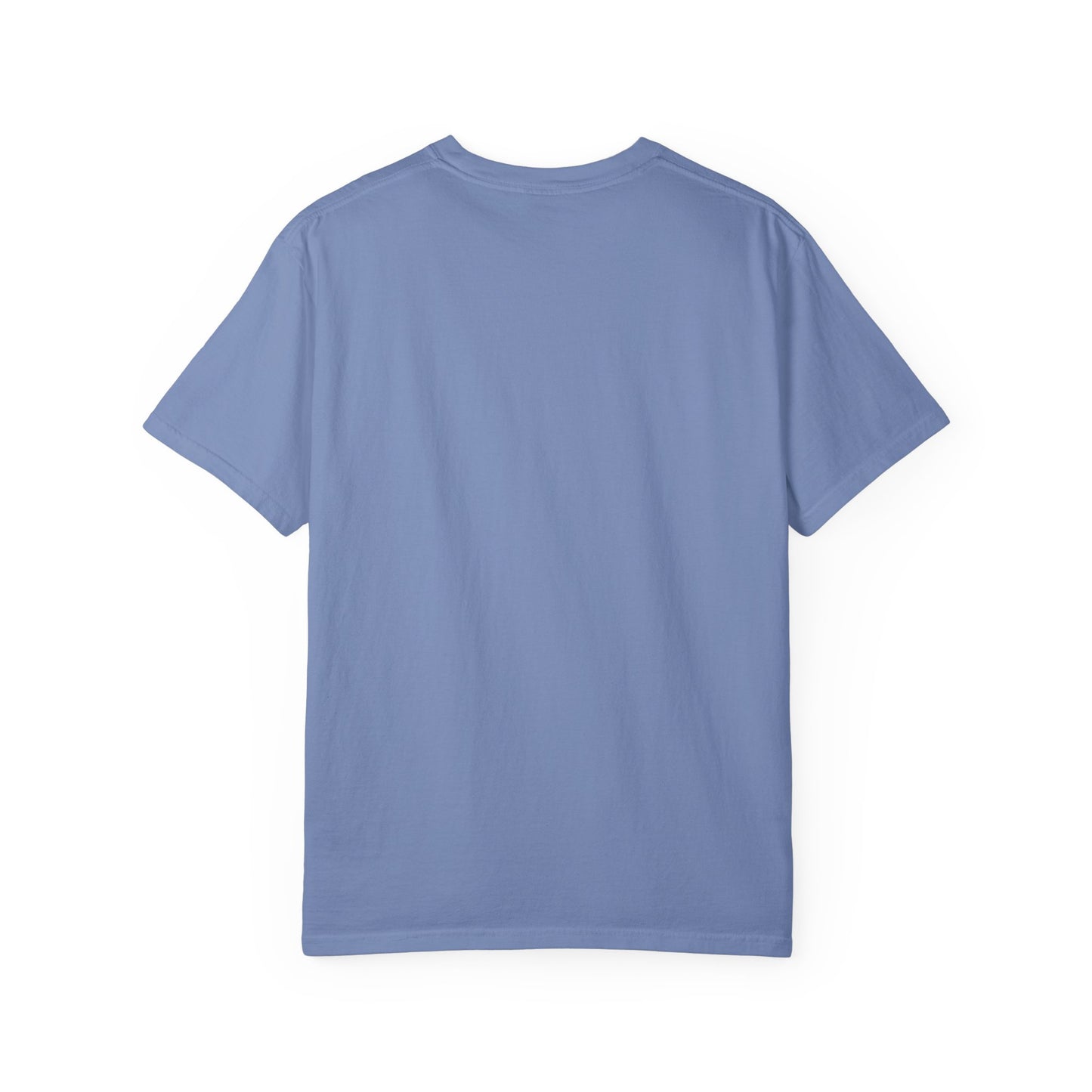 Plain light blue t-shirt on a white background