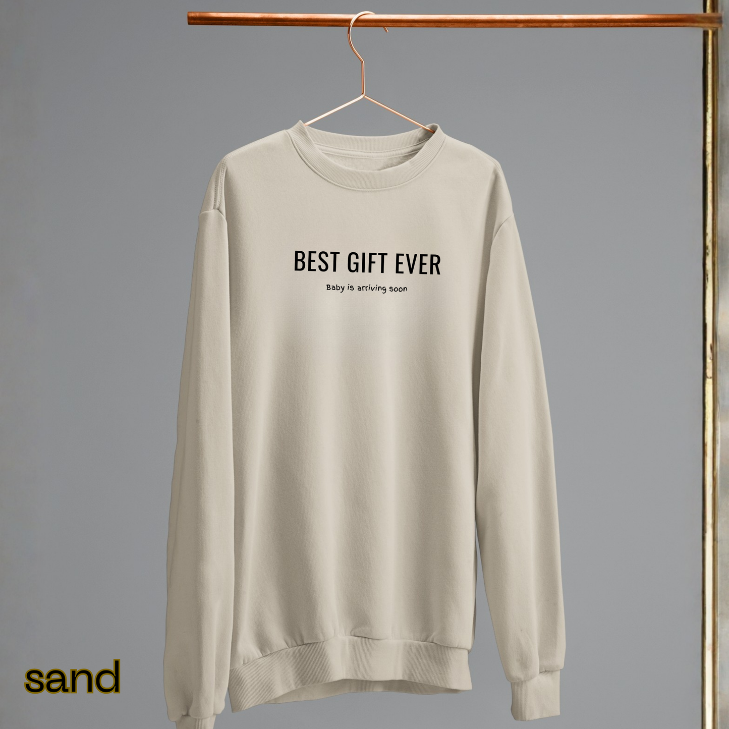 Best Gift Ever Pregnancy Announcement Sweatshirt, Cute Top for Pregnancy Reveal in This Thanksgiving or Christmas