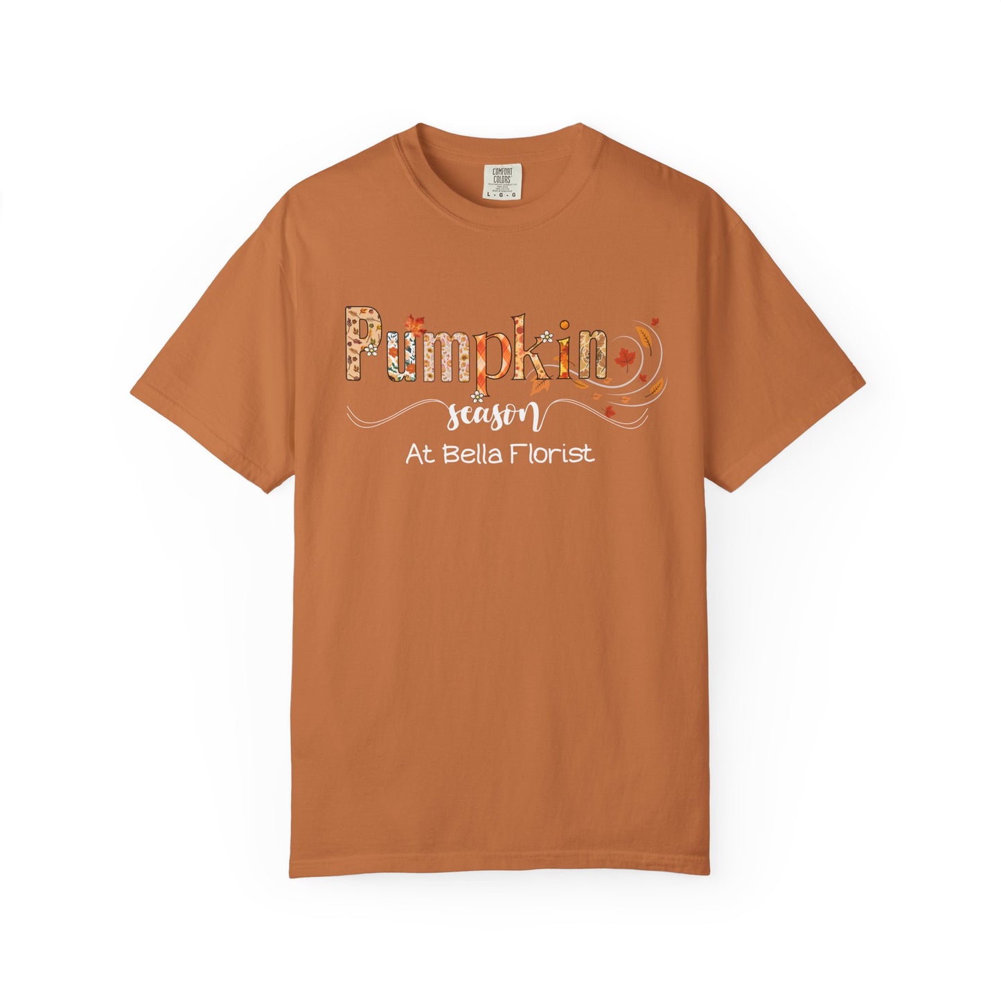 Personalized Pumpkin Season Comfort Colors T-Shirt, Custom Fall Business Tee, Unisex Garment-Dyed Shirt