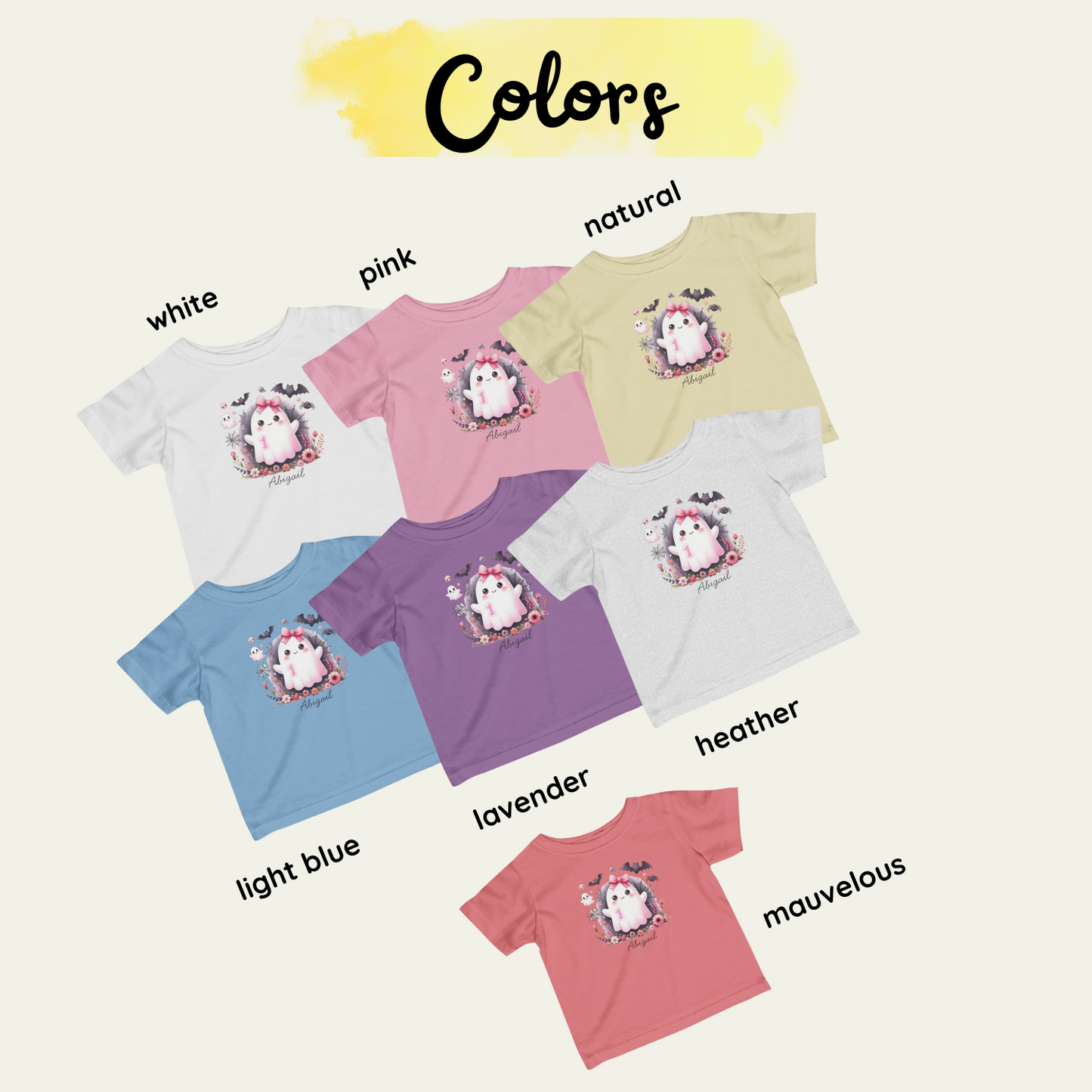 Collection of t-shirts in various colors with a cartoon penguin design on a white background.