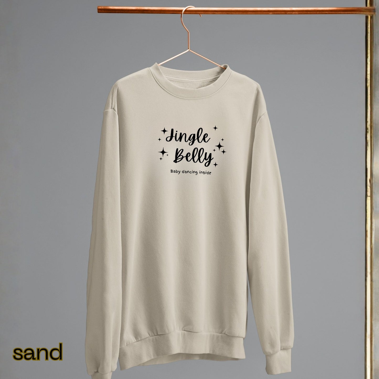 Jingle Belly Baby Dancing Inside Christmas Pregnancy Announcement Sweatshirt, Perfect for Pregnancy Reveal