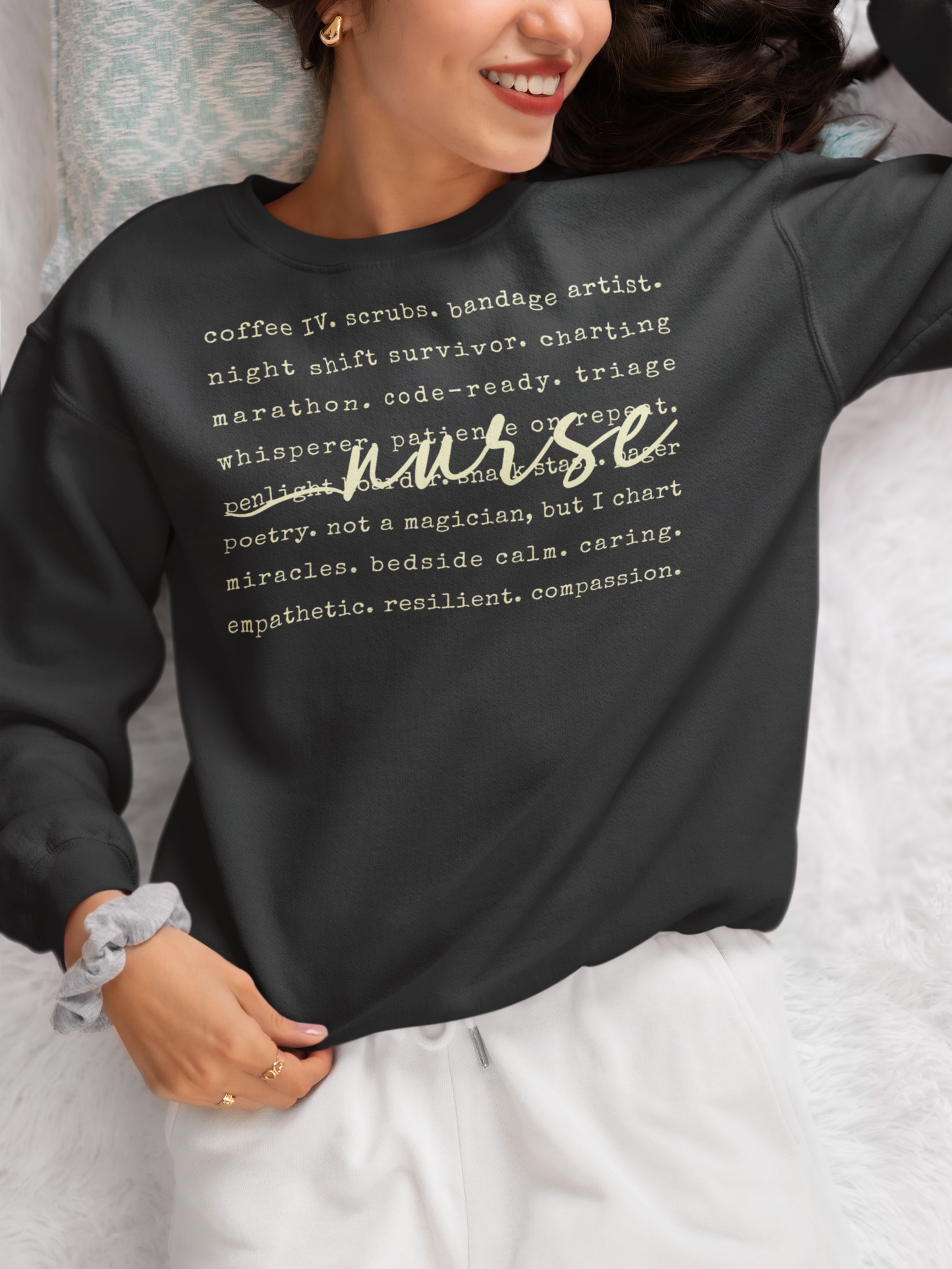 Nurse Definition Words Sweatshirt, Fall Cozy Shirt, Thanksgiving Gift, Trendy Thankful Sweatshirts, Holiday Season Top, Cozy Women's