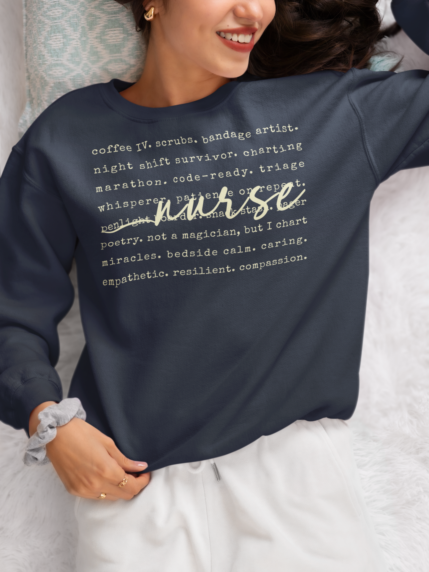 Nurse Definition Words Sweatshirt, Fall Cozy Shirt, Thanksgiving Gift, Trendy Thankful Sweatshirts, Holiday Season Top, Cozy Women's