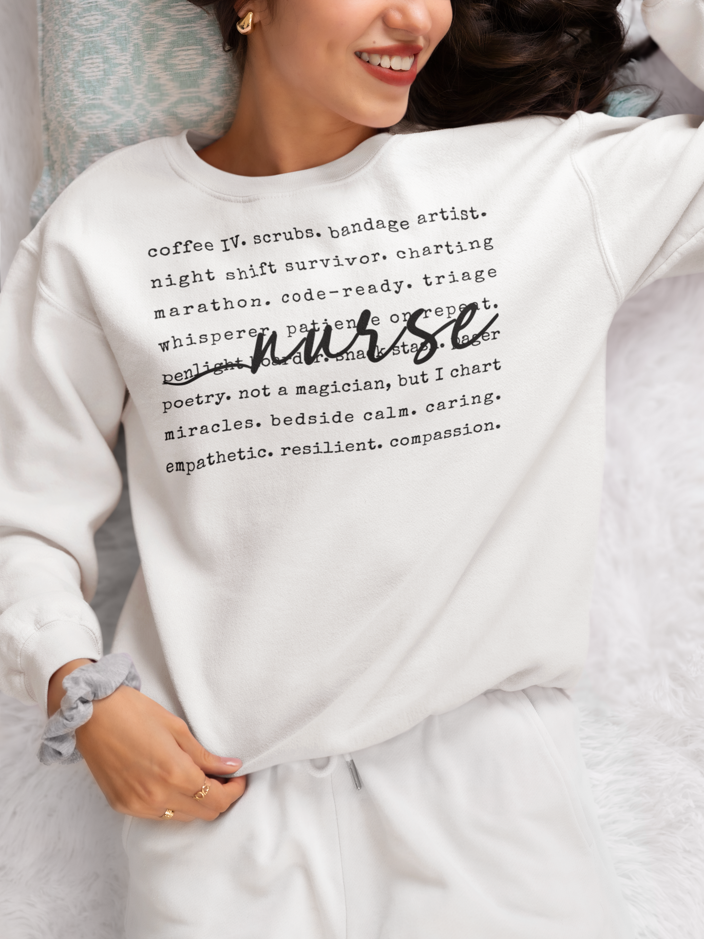 Nurse Definition Words Sweatshirt, Fall Cozy Shirt, Thanksgiving Gift, Trendy Thankful Sweatshirts, Holiday Season Top, Cozy Women's